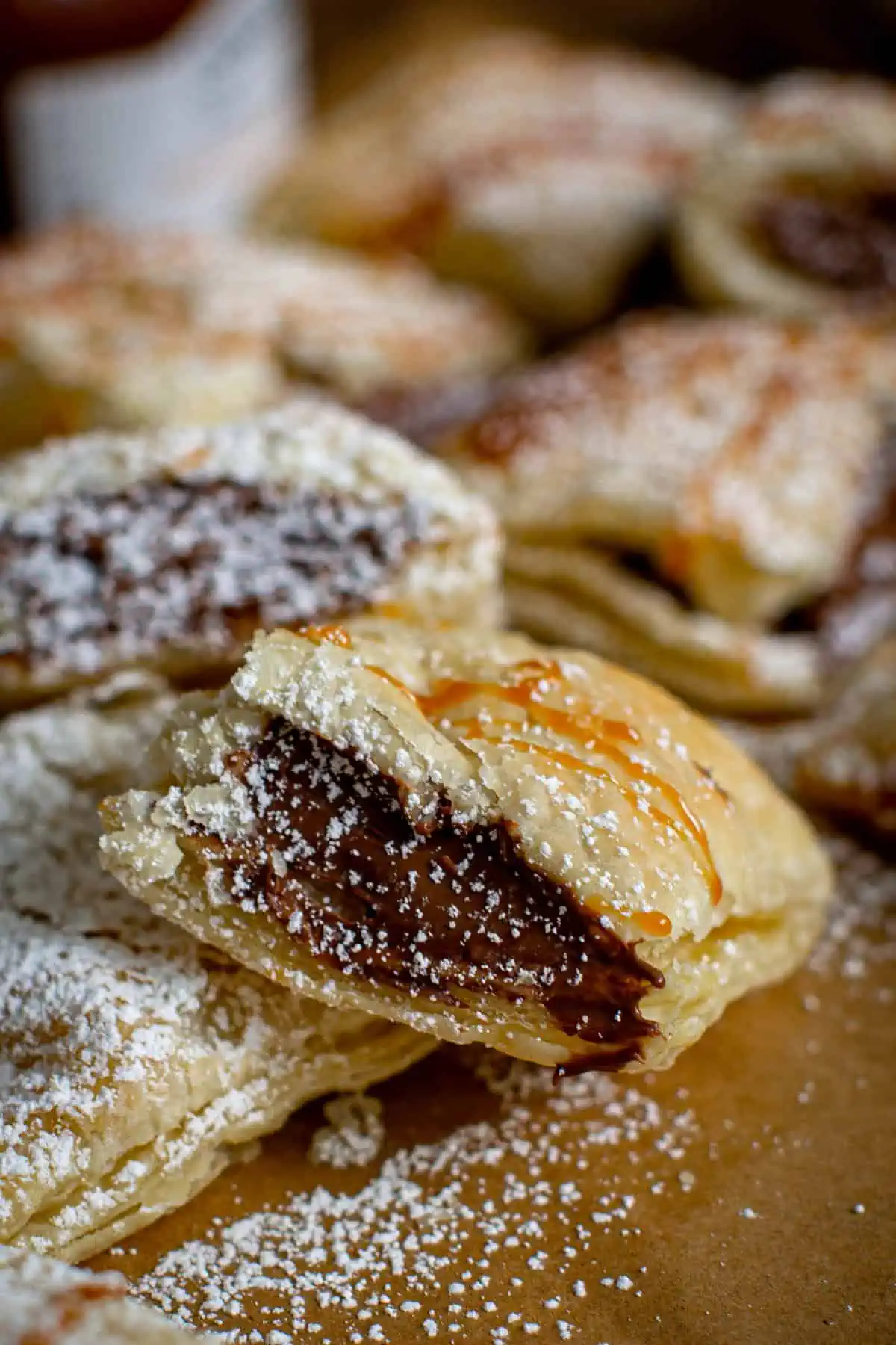 Puff pastry with Nutella.
