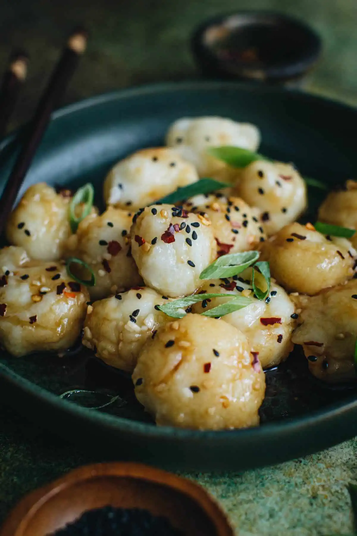 TikTok potato dumplings in a bowl.