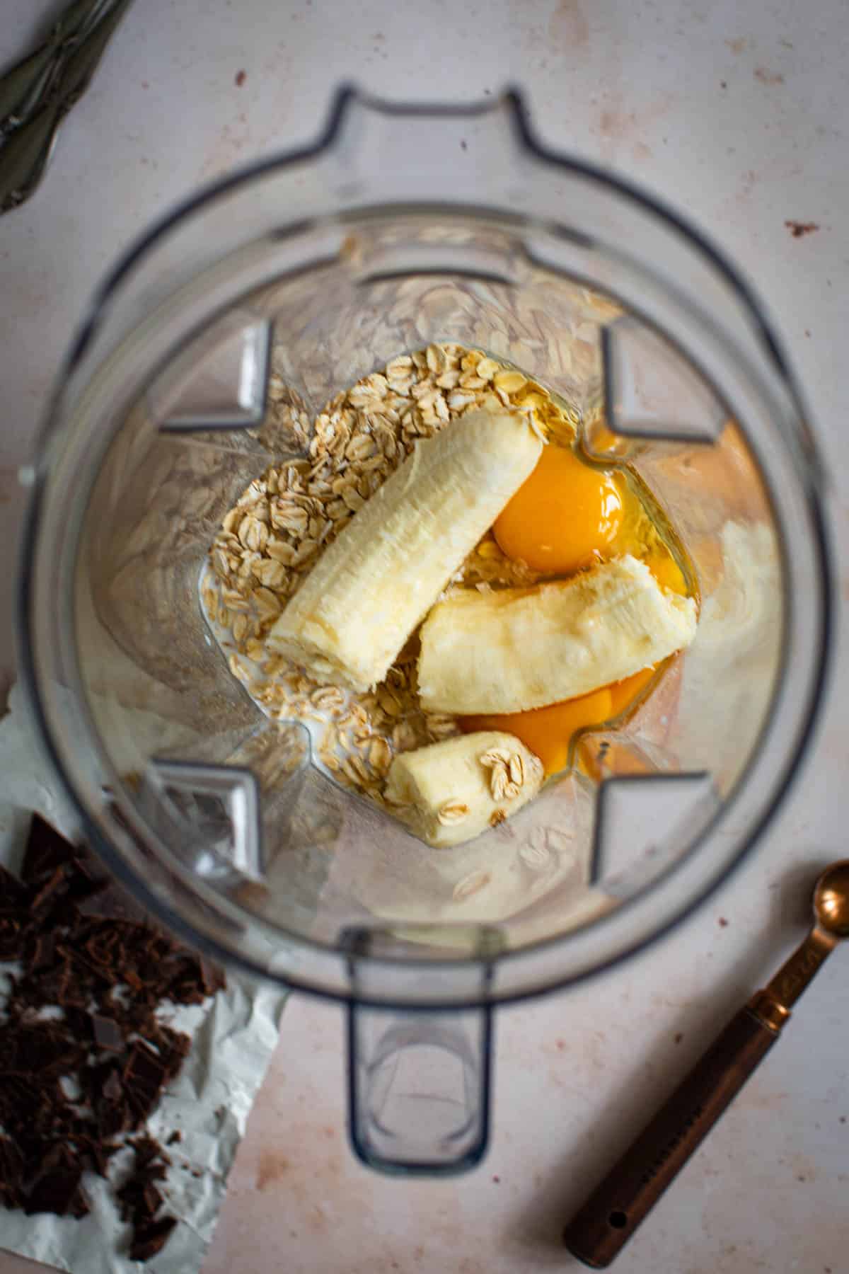 Blended baked oats step 1. 