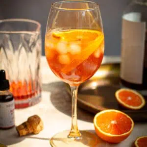 Non alcoholic Aperol spritz.