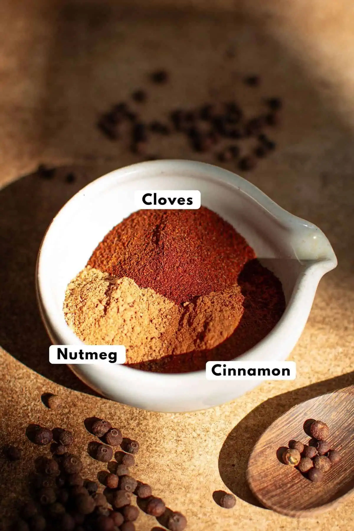 Allspice ingredients in a bowl.