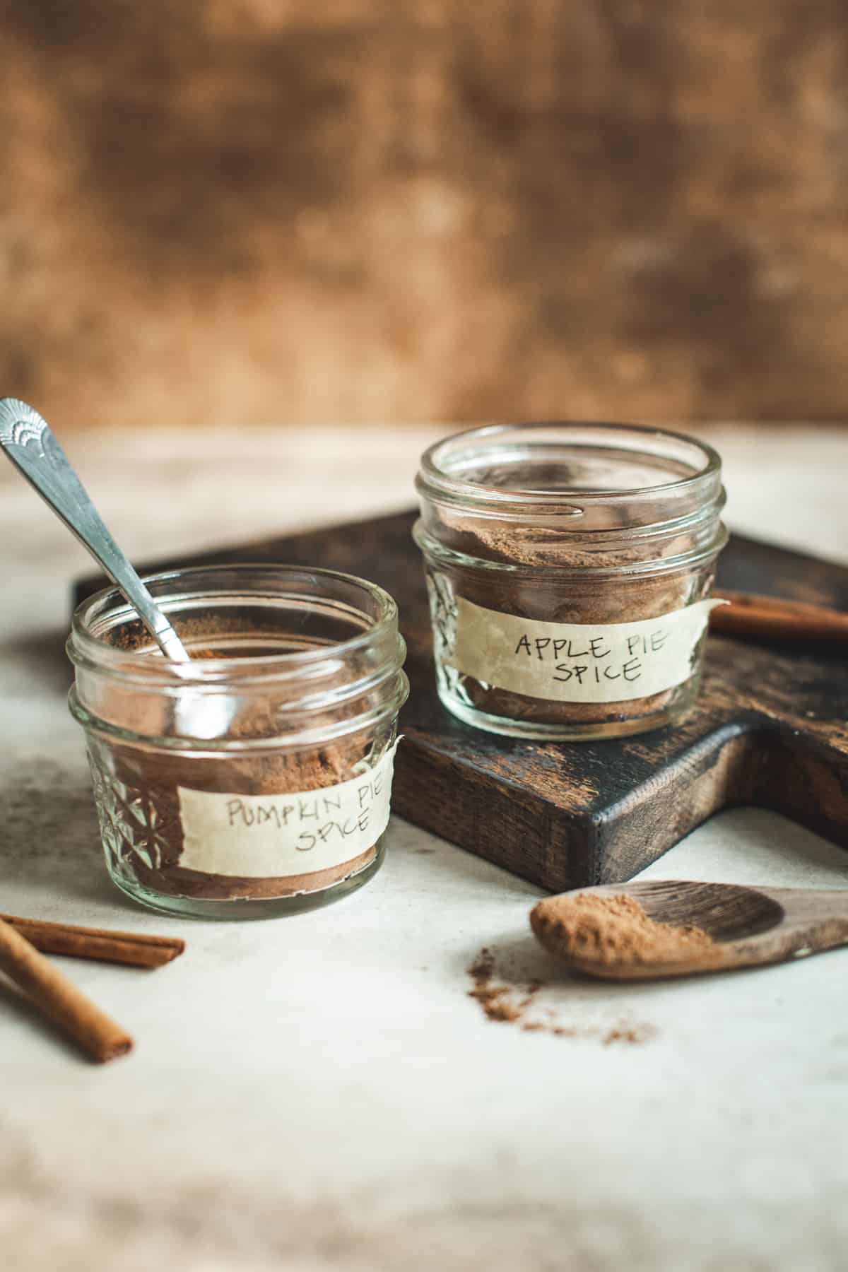 Apple pie spice and pumpkin pie spice.