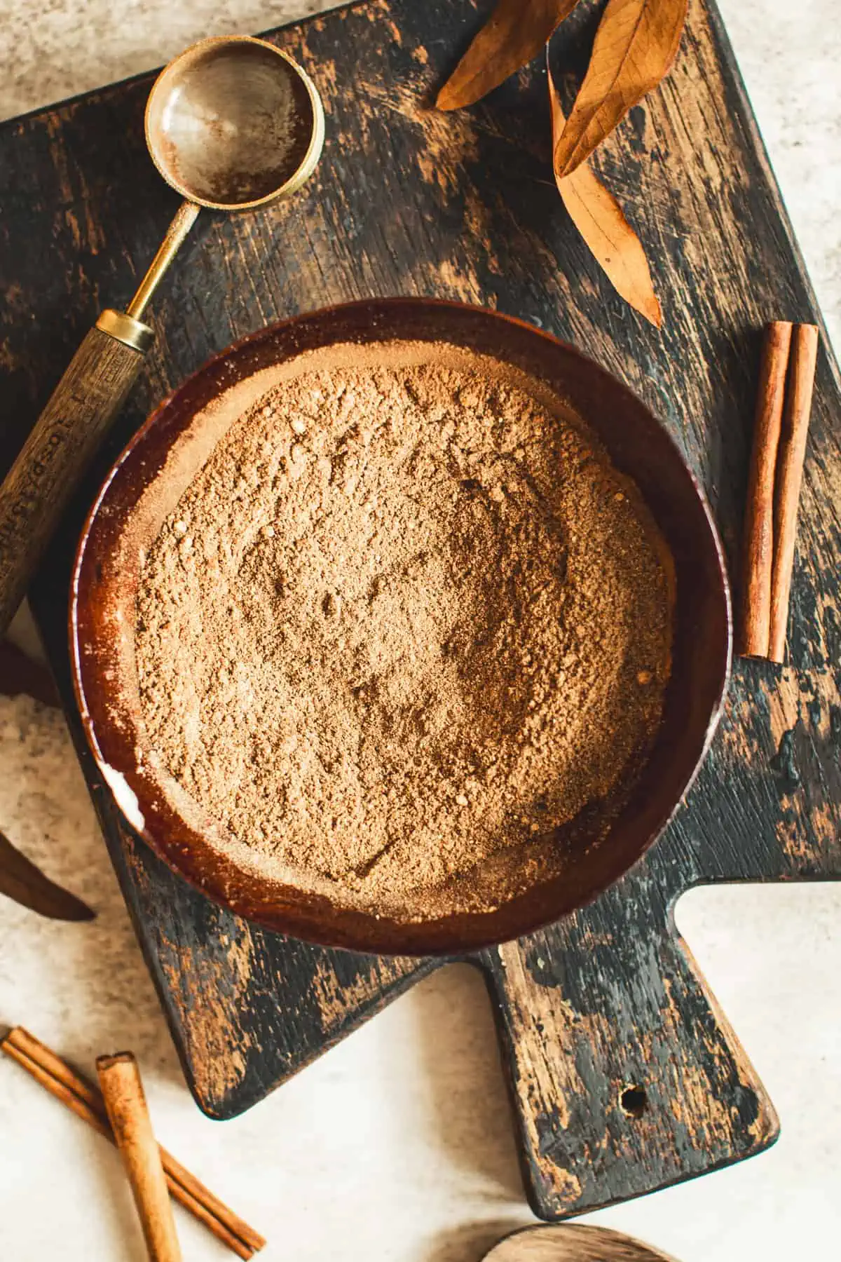 Chai spice mix ingredients.