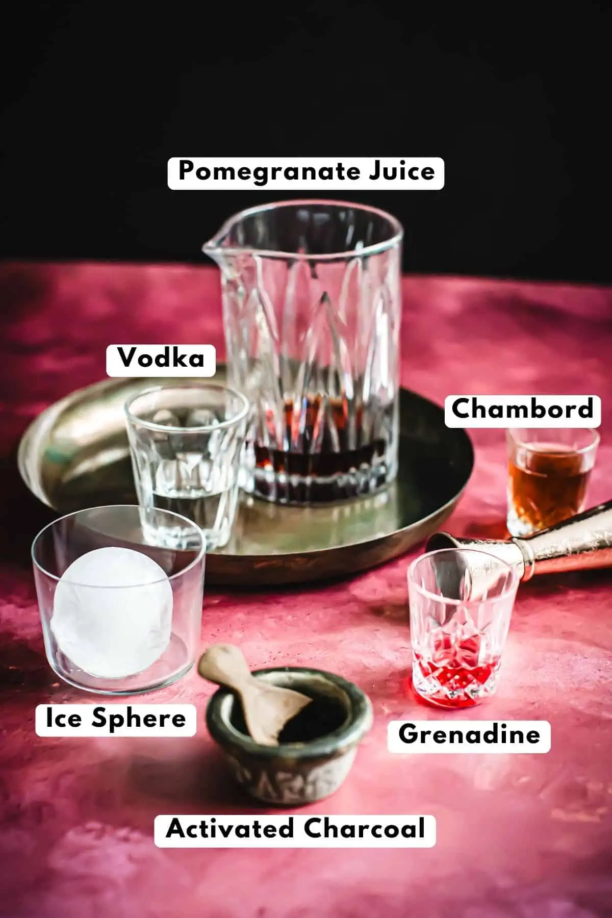 Full moon cocktail ingredients.