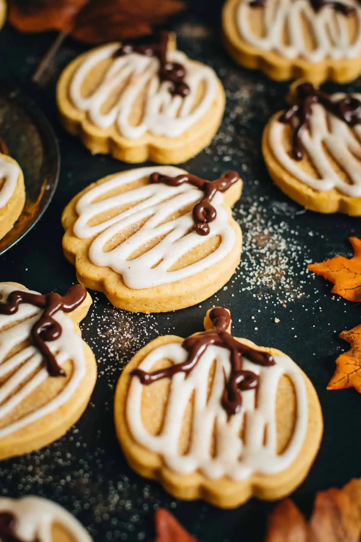 Halloween pumpkin cookies.