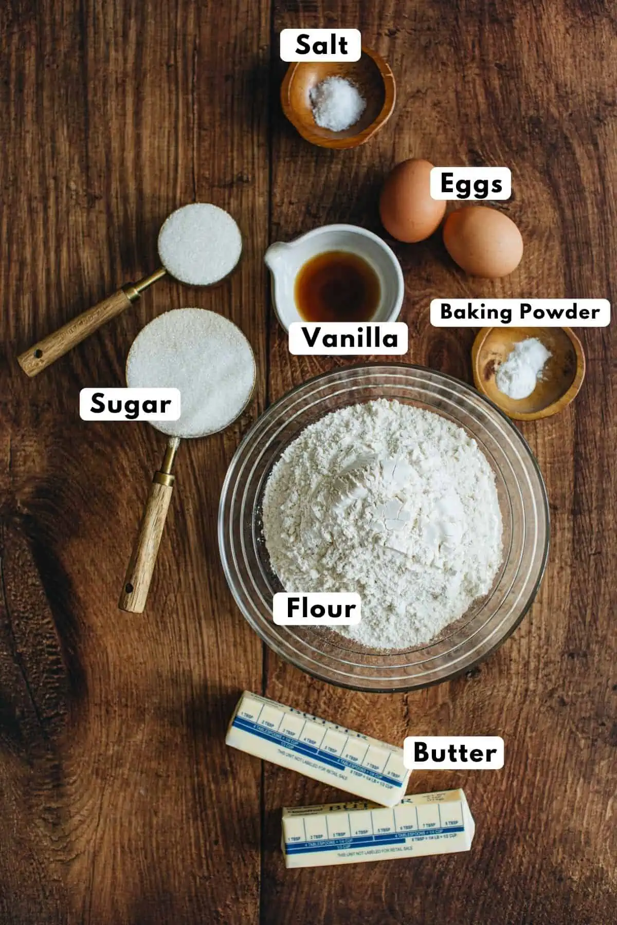 Halloween sugar cookie ingredients.