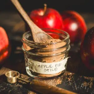 DIY apple pie spice in a jar.