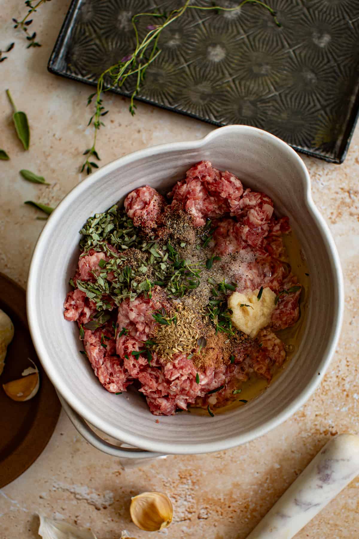 Homemade breakfast sausage step 2.