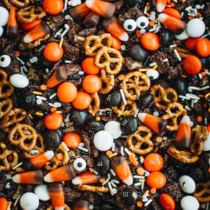 Snack mix for Halloween.