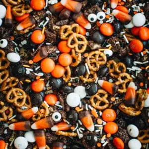 Snack mix for Halloween.