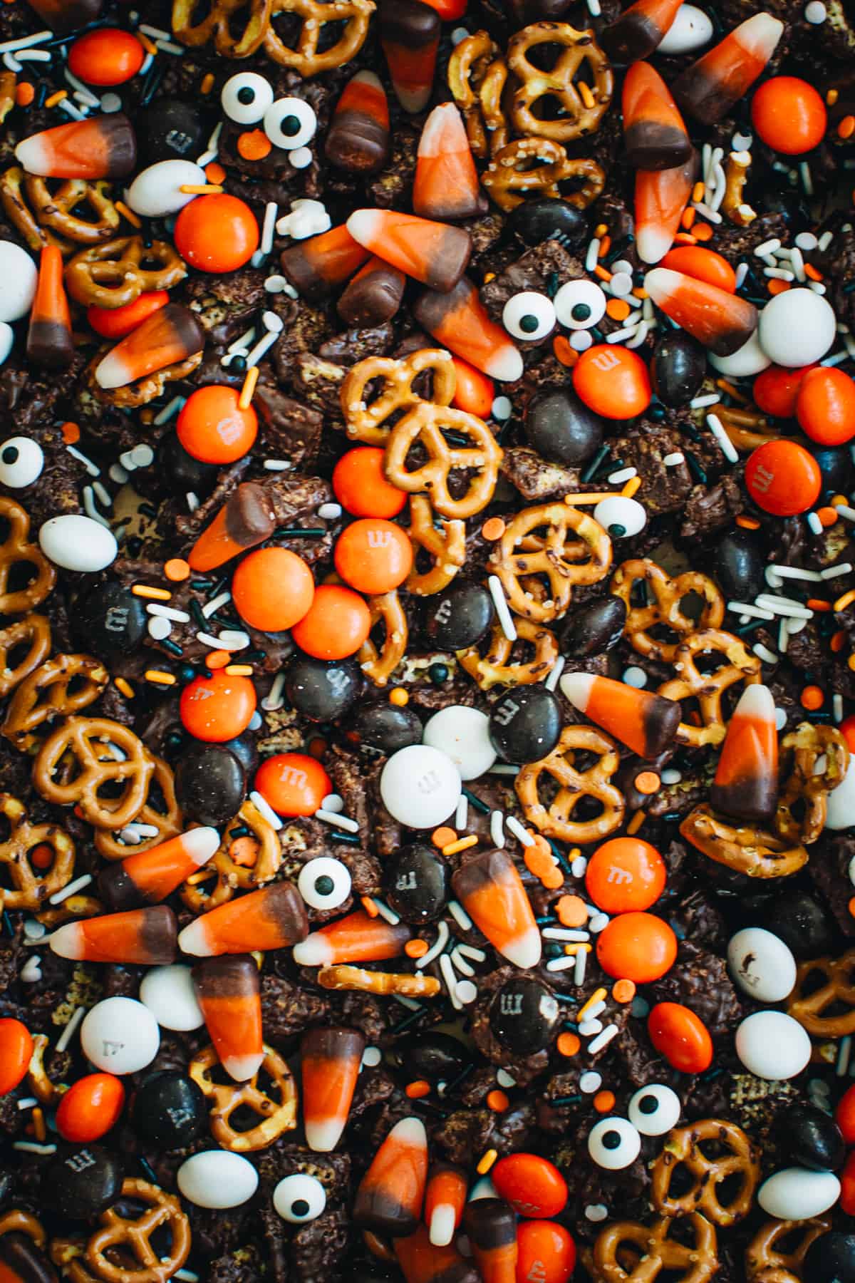 Snack mix for Halloween.