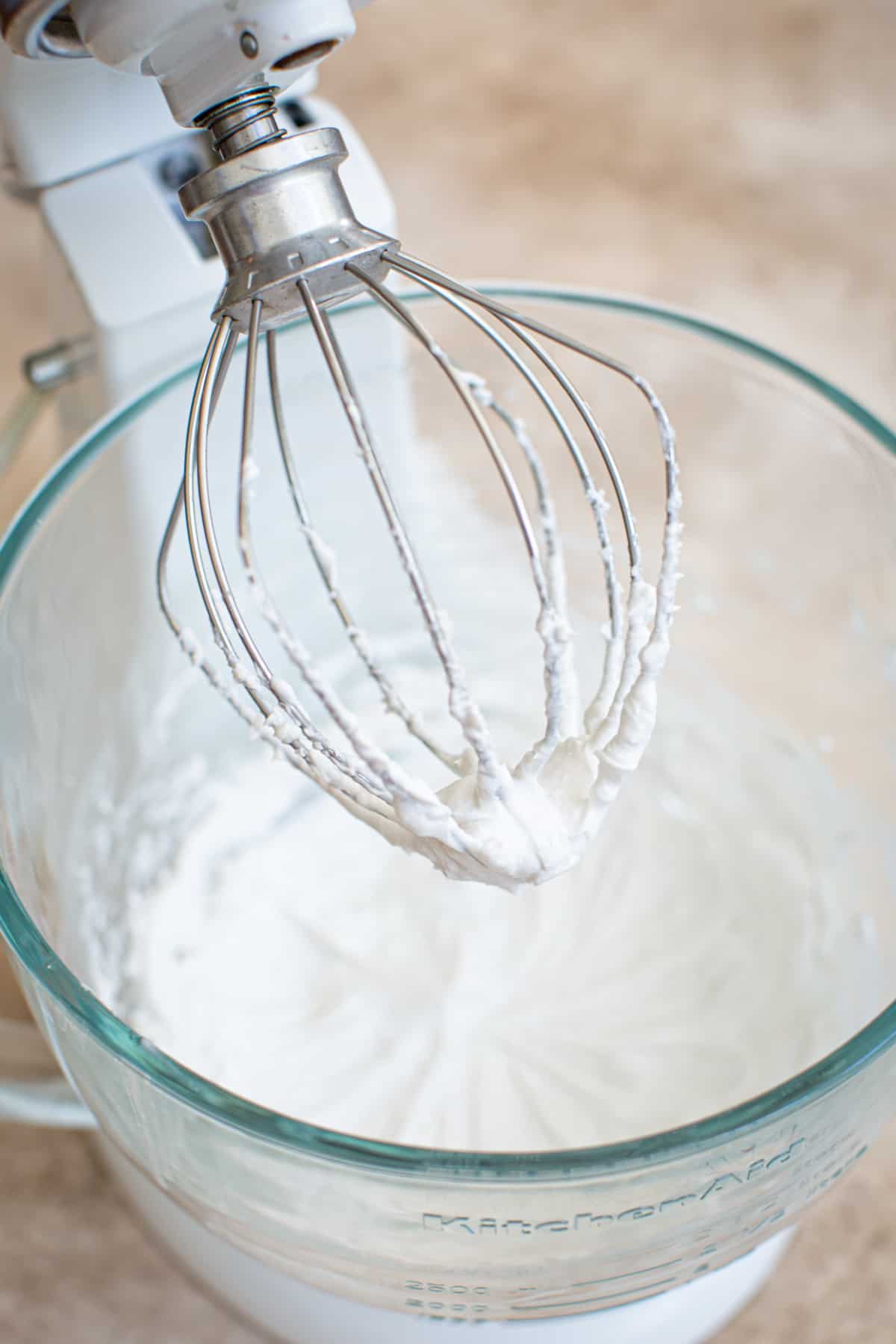 Vegan whipped cream step 1.