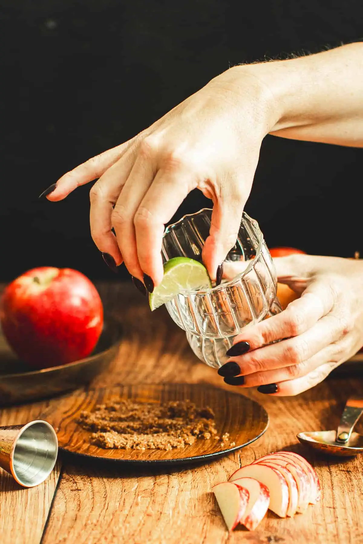 Apple cider margarita step 1.