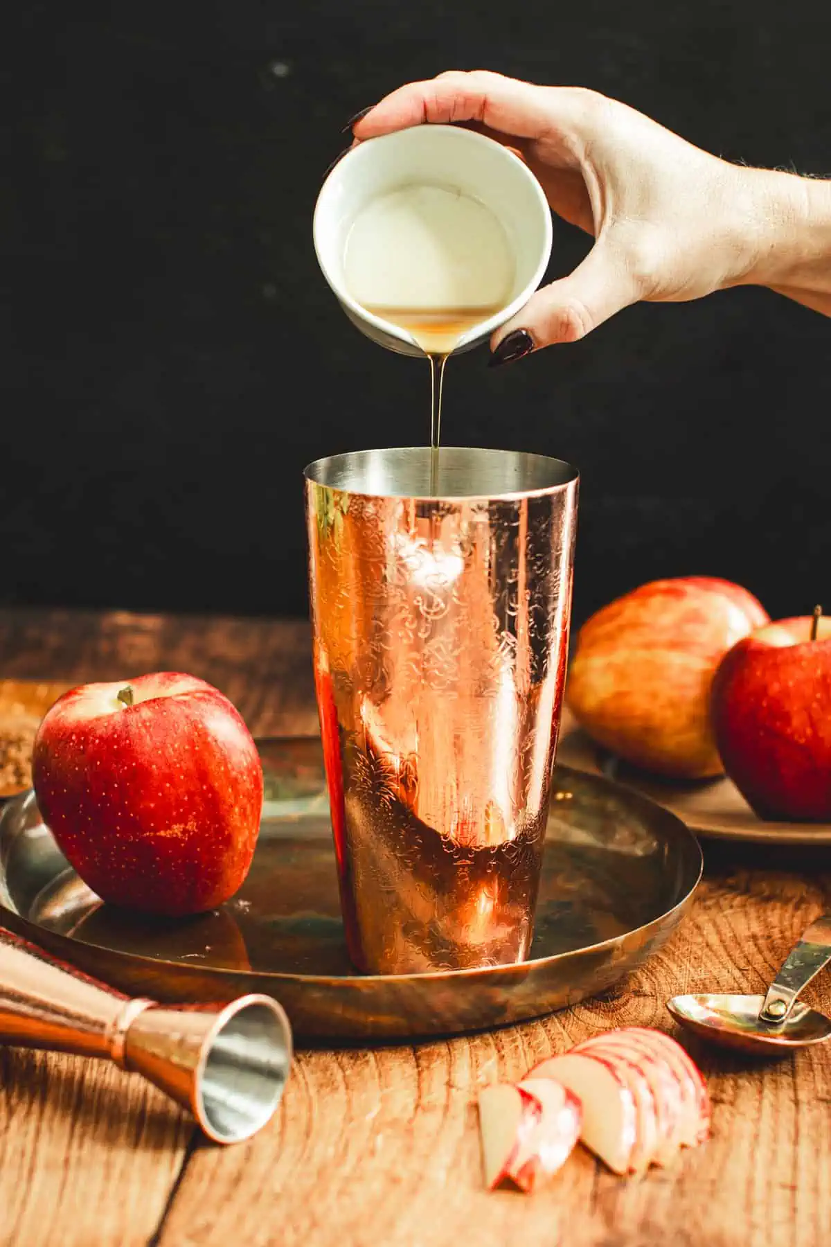 Step 3 for making an apple cider margarita.