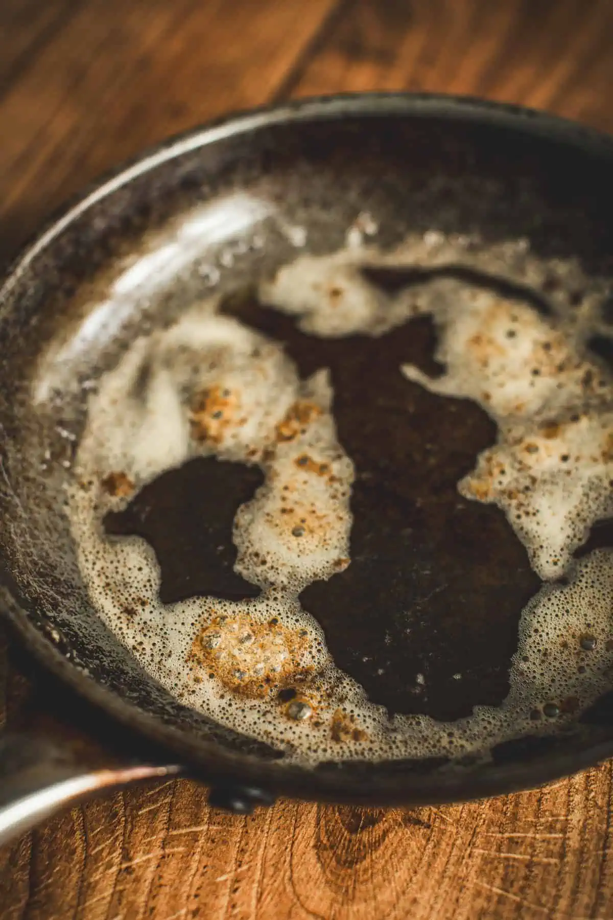 Browned butter in a small skillet.