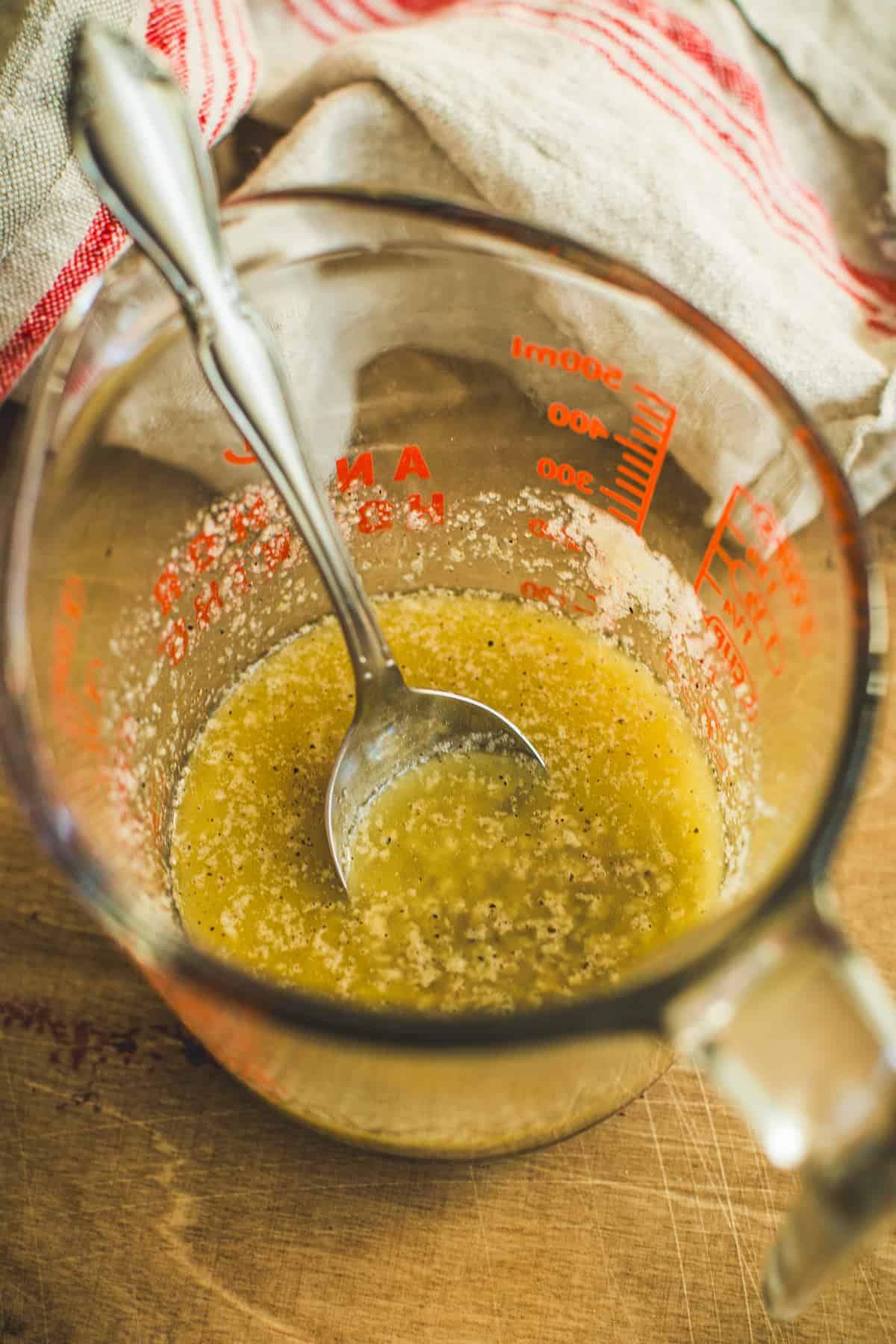 Melted butter for drizzling on top of smashed sweet potatoes.